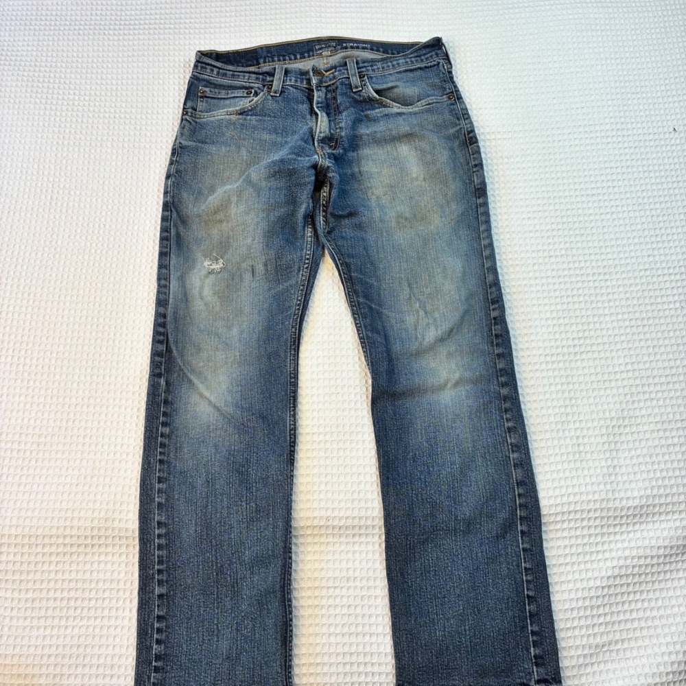 Signature by Levi Strauss Gold Label Mens Straight Leg Jeans Blue W32 L30 94601
